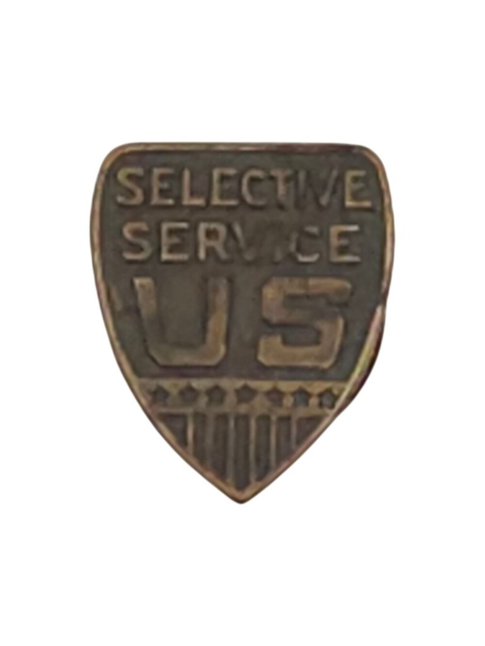 WWII US Selective Service Draft Board Membership Pin Screwback Whitehead Hoag